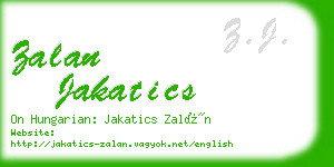 zalan jakatics business card